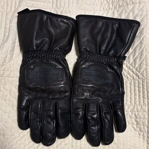 Harley-Davidson Black leather motorcycle Riding Gloves- men’s medium